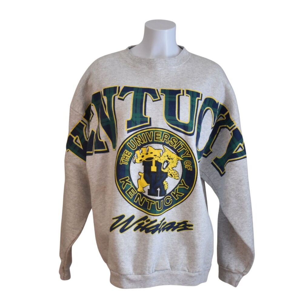Vintage UK Kentucky Wildcats Crewneck Sweatshirt Basketball Lexington L/XL